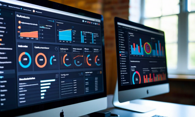Split screen comparing SIS and LMS interfaces on computer